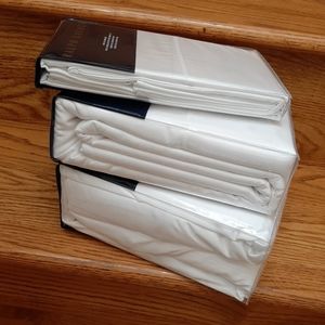 Ralph Lauren KING Solid Sateen RL624 Deco White Sheet set MSRP $530